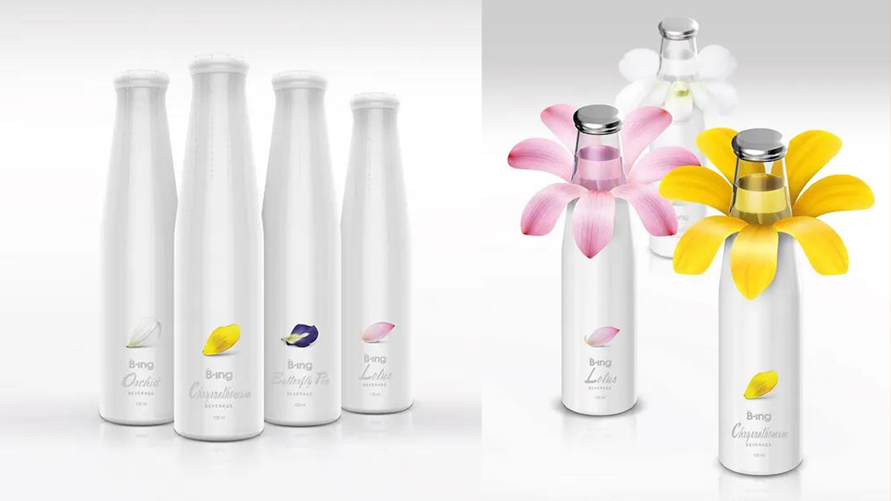 创意包装设计,花卉饮料包装设计,包装设计,饮用水包装设计